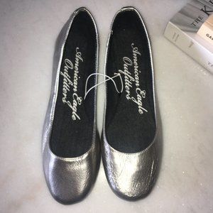 New! American Eagle Outfitters pewter ballet flats